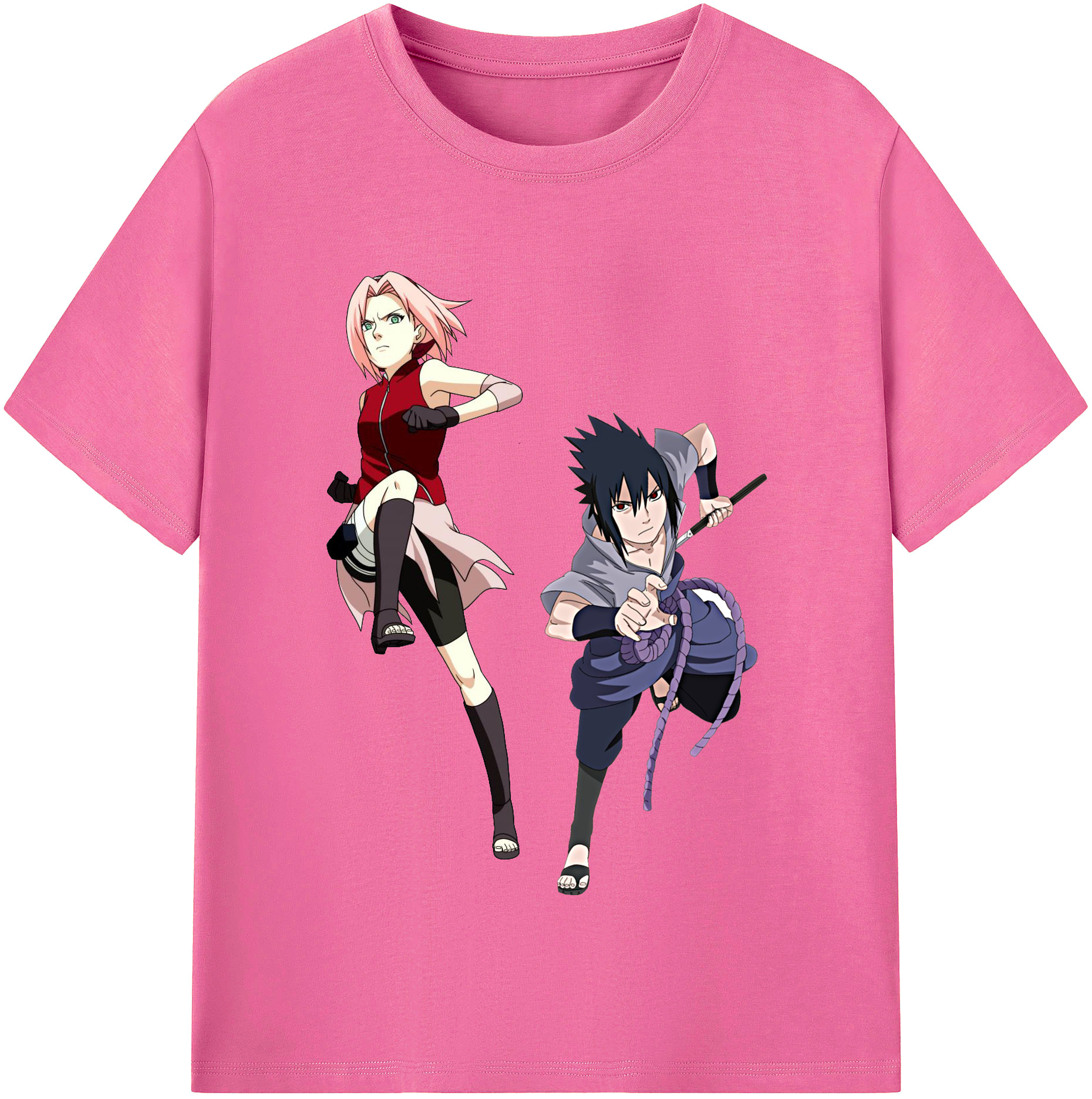 （画像用） NARUTO -ナルト- 春野サクラ Haruno Sakura レディースカジュアルプリントTシャツ（綿100％）